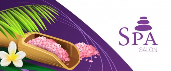 spa-salon-coupon-design-with-pink-salt-wooden-scoop-palm-leaf-and-tropical-flower_1262-13900