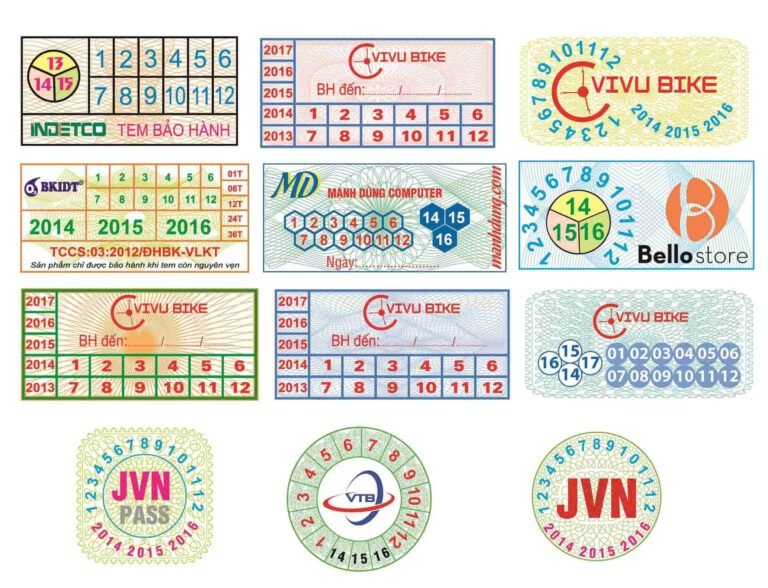 In tem nhãn bể, tem bảo hành số lượng ít, chất lượng cao tại Nowads