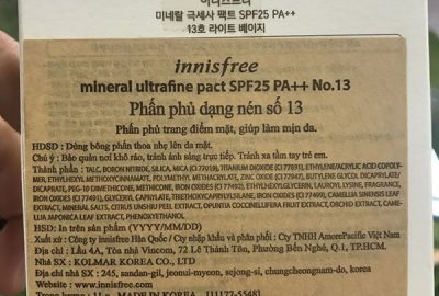 Tem nhãn phụ của sản phẩm mỹ phẩm Hàn Quốc